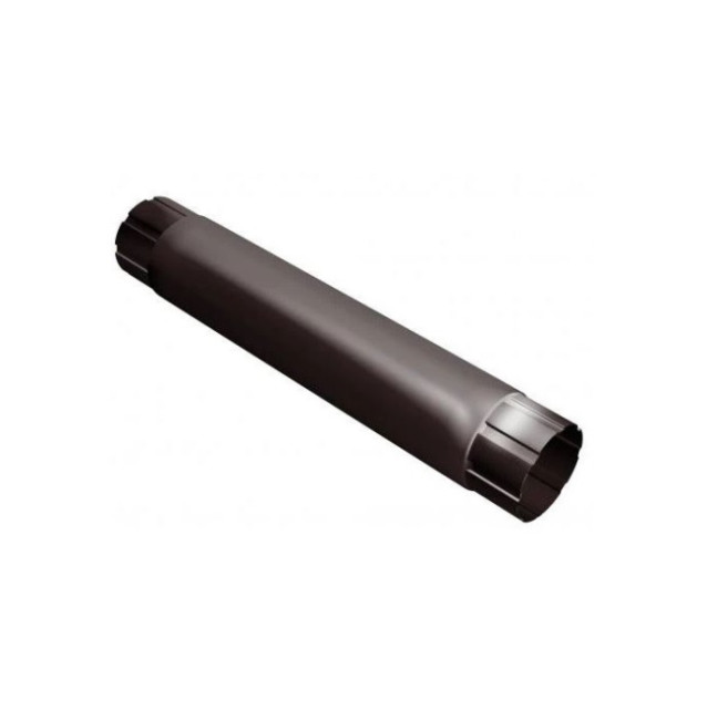 Круглая труба соединит.,1м (D125/D90) Шоколад